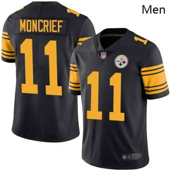 Steelers 11 Donte Moncrief Black Men Stitched Football Limited Rush Jersey